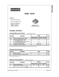 Datasheet SS22 manufacturer Fairchild